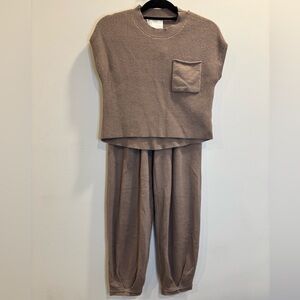 Sage + Stone Loungewear Co-ord Set Sweater and Pleated Joggers Size M